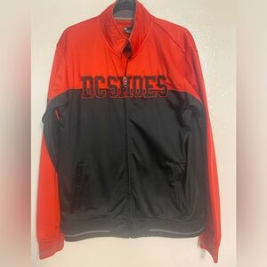 DC Men's Bold Red and Black Windbreaker